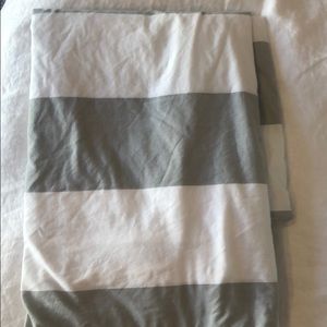 Grey and White Stripe Twin Duvet